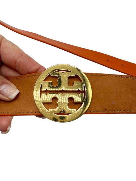 Tory Burch Miller Reversible Orange Belt  S (32-35\